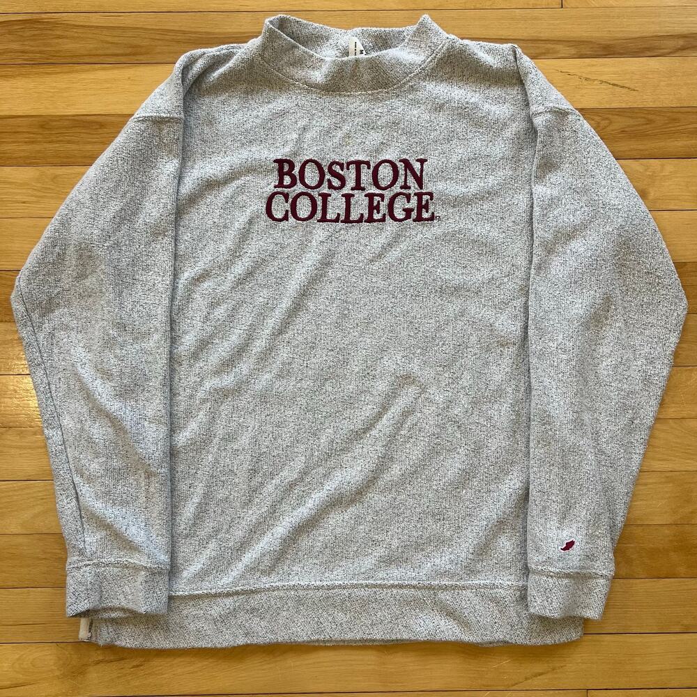 Boston College Sweatshirt Women's Size Medium Pullover Crewneck Gray/Red